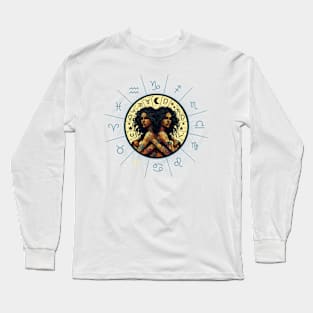 ZODIAC Gemini - Astrological GEMINI - GEMINI - ZODIAC sign - Van Gogh style - 6 Long Sleeve T-Shirt